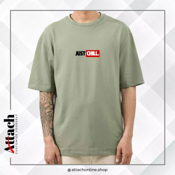 Just Chill Over-Sized Drop Shoulder T-shirt - Image 3