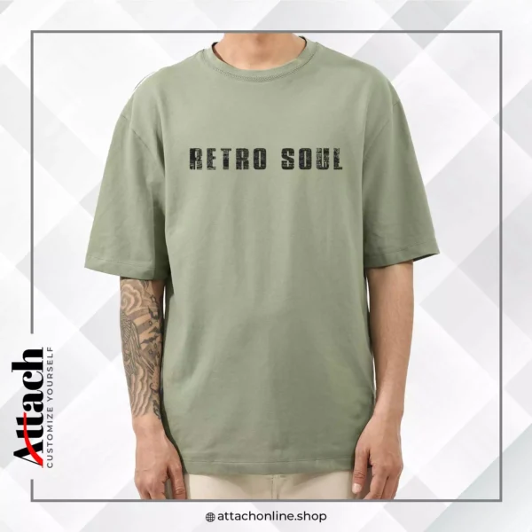 Retro Soul Over-Sized Drop Shoulder T-shirt - Image 2